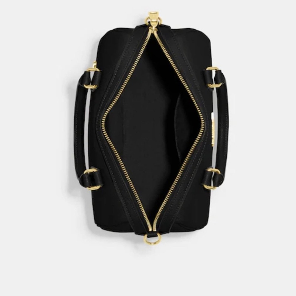 NWT Coach Rowan Satchel/ Black / Leather-Gold - Picture 4 of 13